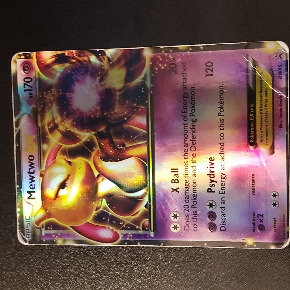 Basic Mewtwo Pokemon Card with Phsycic Energy Card
